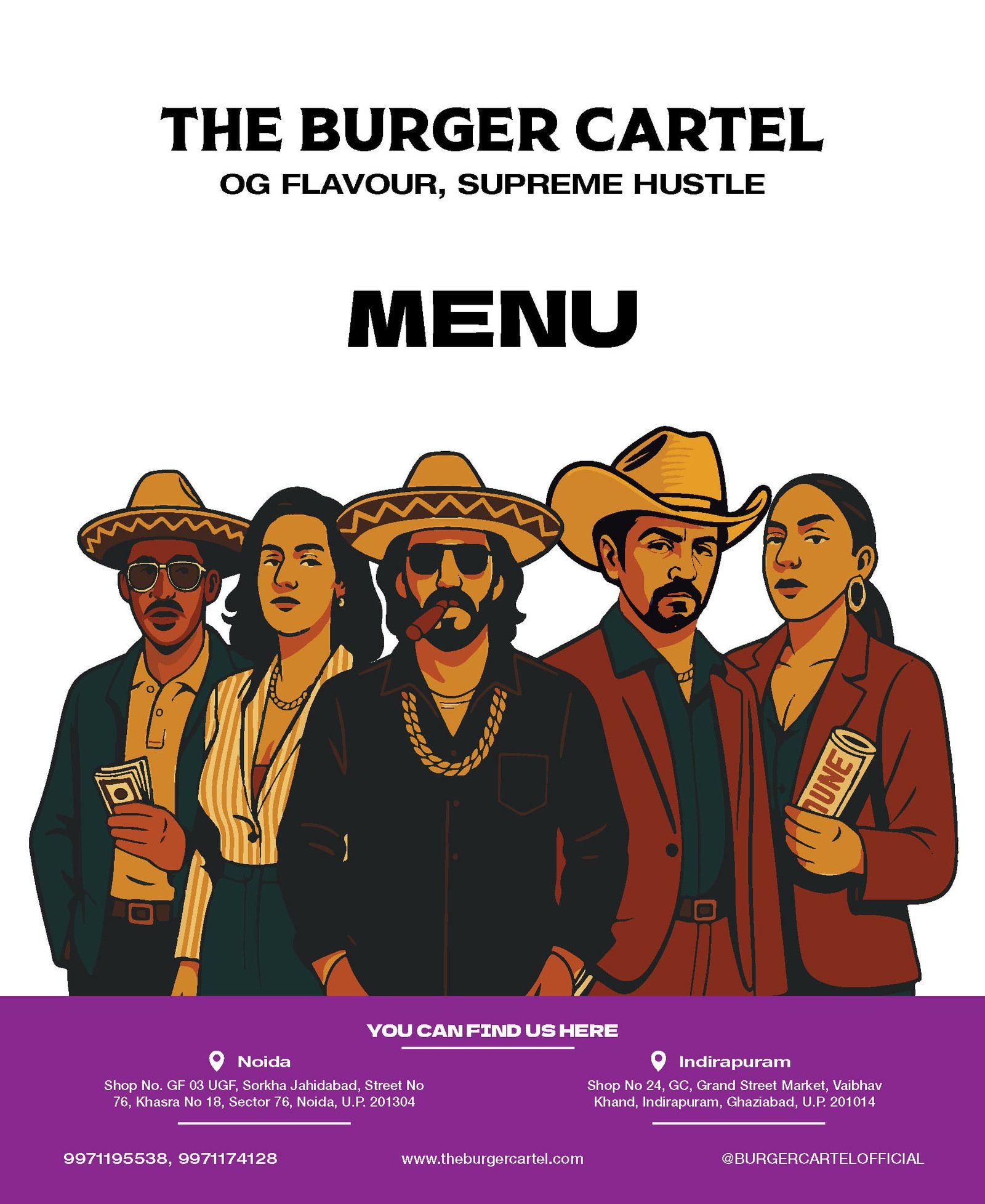 Burger Cartel menu cover