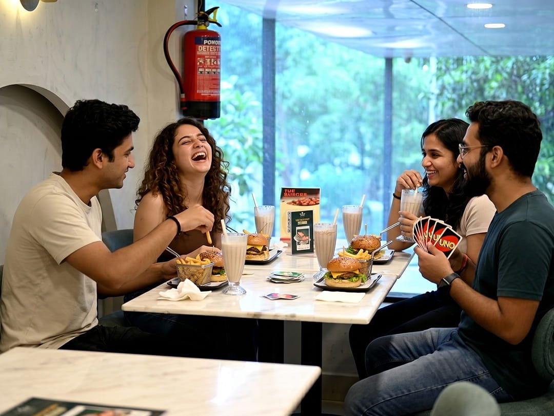 The Burger Cartel vibrant outlet interior